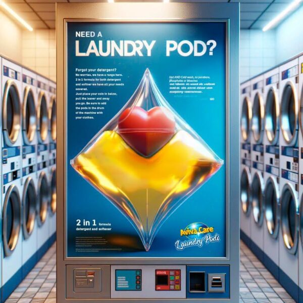 AviviCare 2-in-1 laundry pods combine detergent and softener—single-dose pods for clean, fresh laundry at laundromats